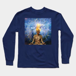 Digital meditation effect Long Sleeve T-Shirt